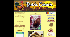 Desktop Screenshot of dutchcornerrestaurant.com