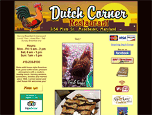 Tablet Screenshot of dutchcornerrestaurant.com